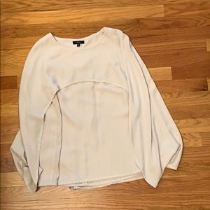 Blush Cape Sleeveless Cape Blouse